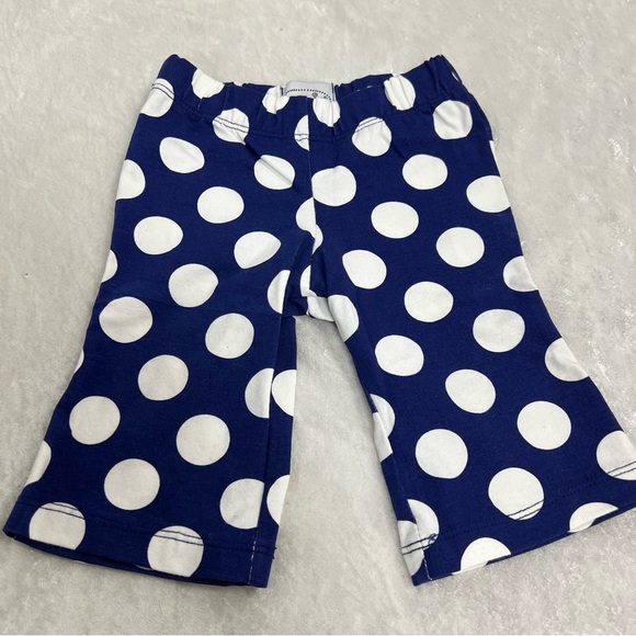 Mud Pie Other - Mud Pie 6-9 mnths navy blue white polka dot bottoms